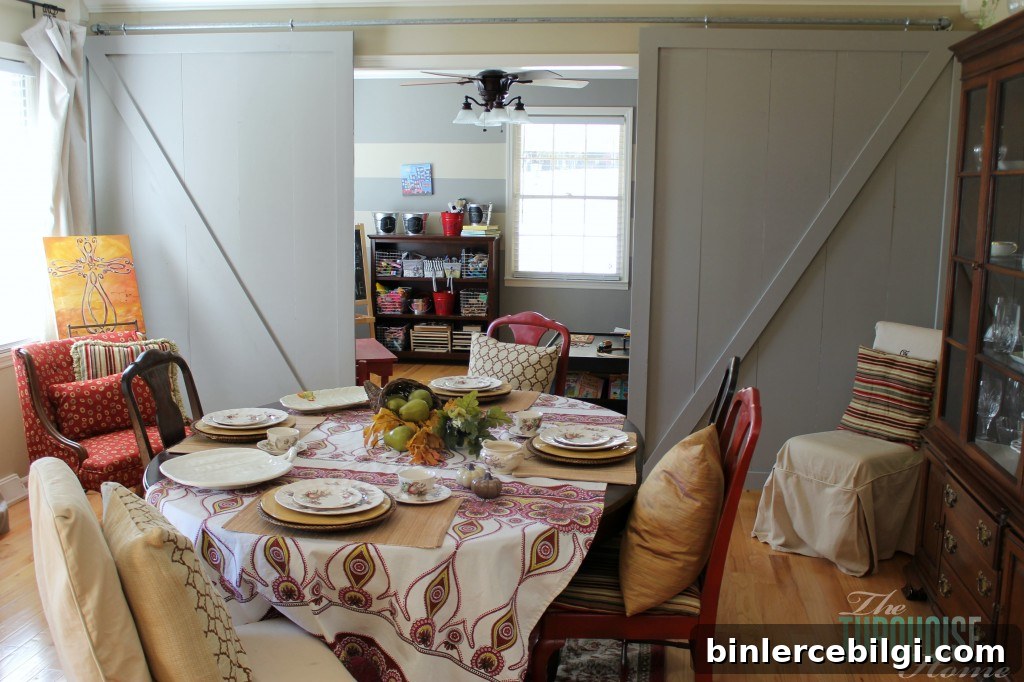 DIY Simple Sliding Barn Doors | TheTurquoiseHome.com