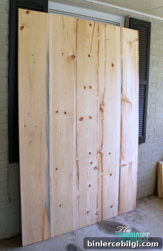 DIY Simple Sliding Barn Doors | TheTurquoiseHome.com