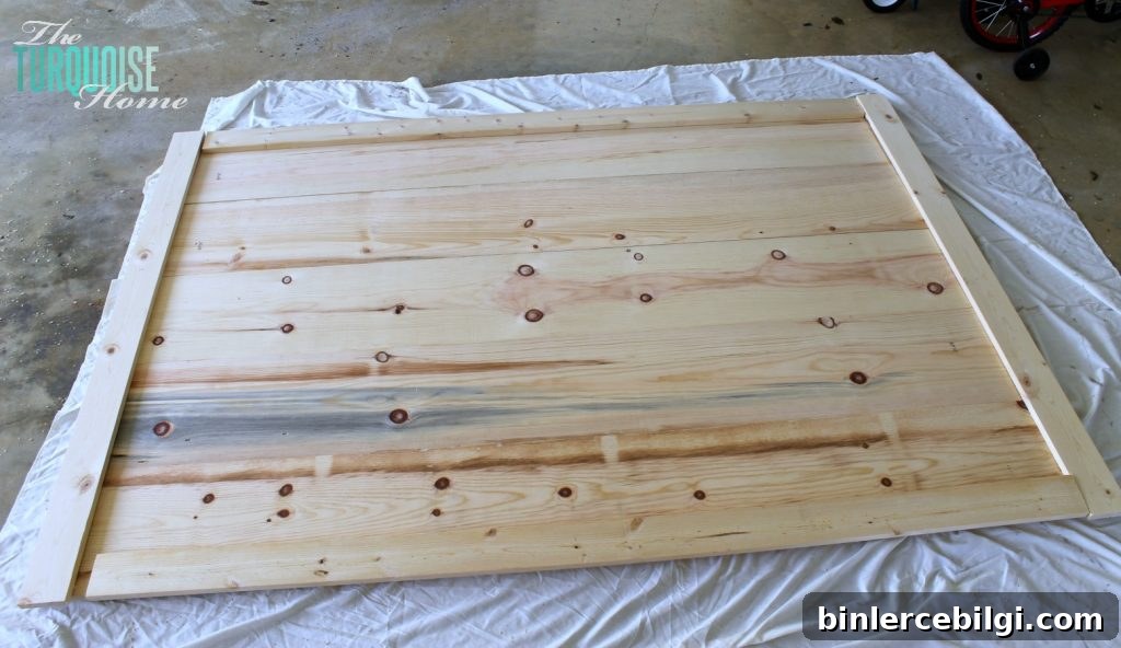 DIY Simple Sliding Barn Doors | TheTurquoiseHome.com