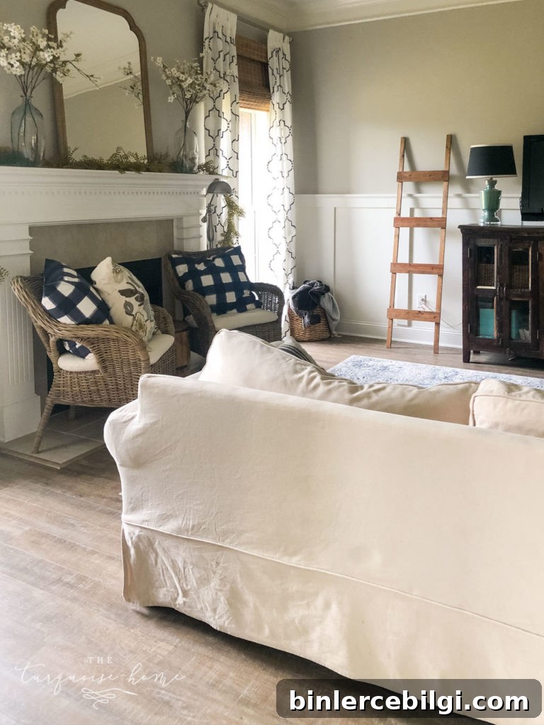 New Luxury Vinyl Plank floors | COREtec Boardwalk Oak flooring | LVP - living room with engineered vinyl flooring