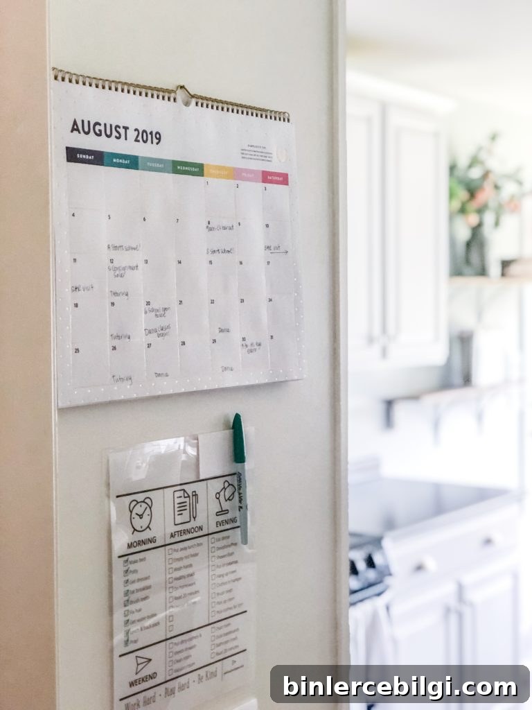 Family Calendar Ideas | Emily Ley Wall Calendar | Chore Charts | Family Command Center