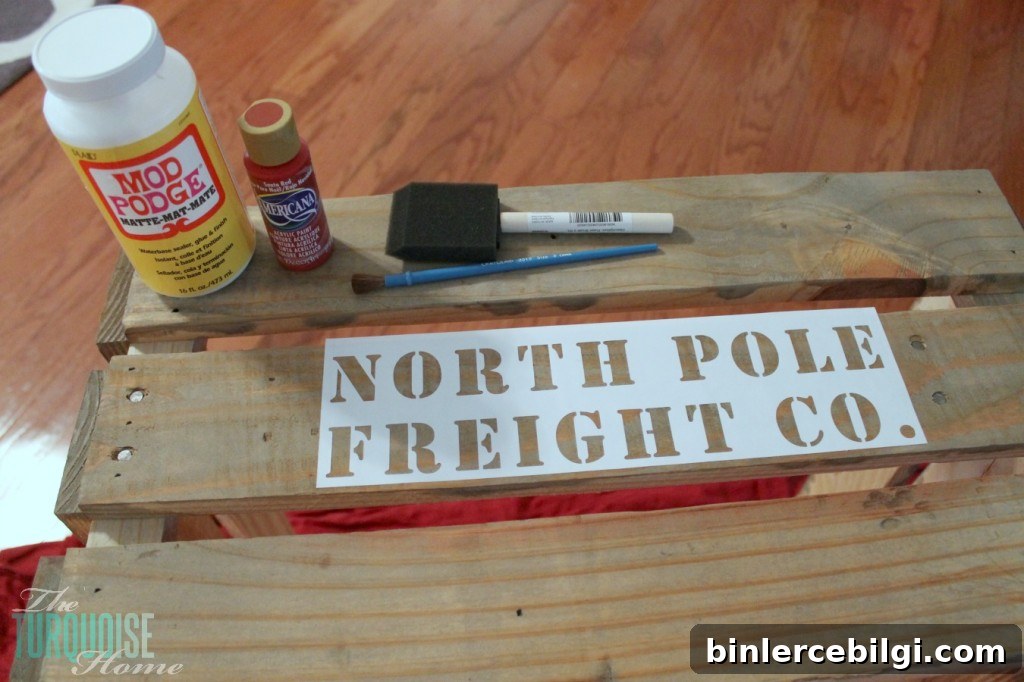 How to Stencil a Pallet Crate