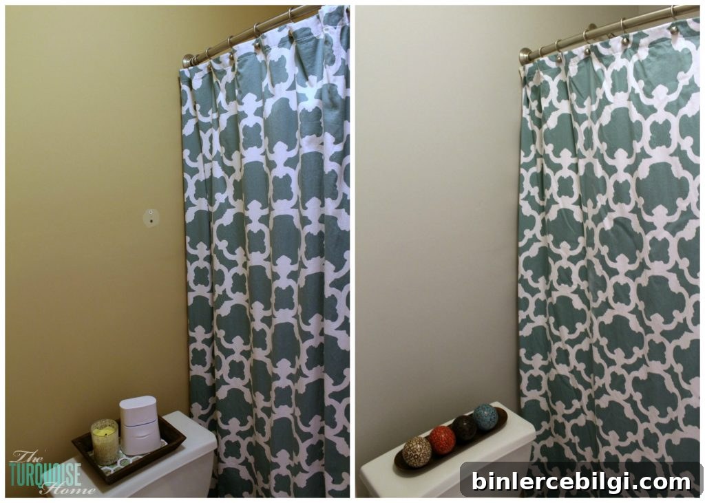 Beige to Gray: Before & After Guest Bathroom