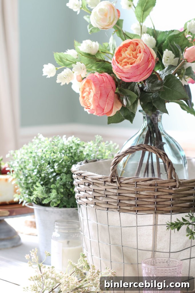 Beautiful faux florals can be used over and over again! Cheap Home Decor Ideas