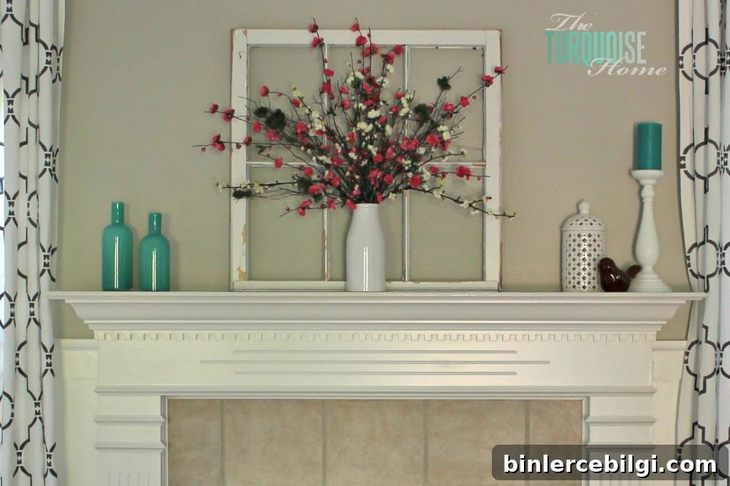 simple mantel decor