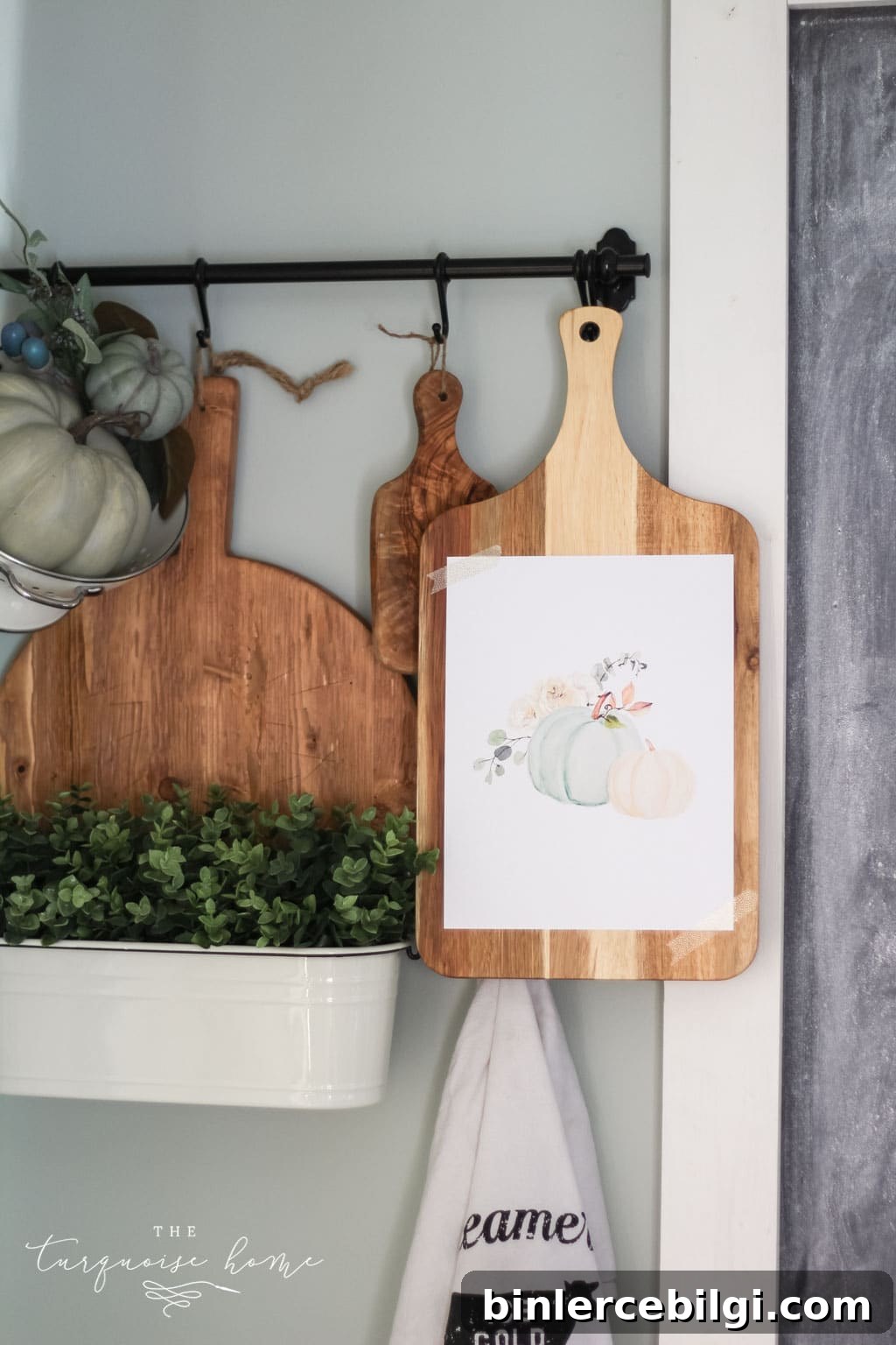 Blue Pumpkin watercolor free fall printable!