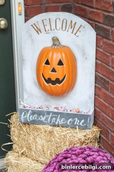 Lighted Pumpkin Candy Holder