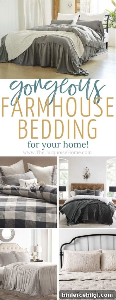 Farmhouse Bedding Ideas to Transform Your Bedroom 19 Tons of farmhouse bedding options for your home!