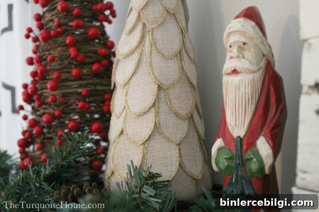 Traditional Red and Green Christmas Mantel Decor Ideas 8 Traditional Red and Green Christmas Mantel. Find out all the details at TheTurquoiseHome.com