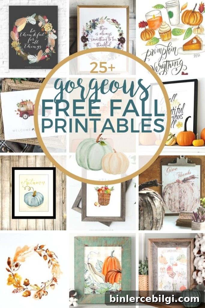 25+ Gorgeous Free Fall Printables 