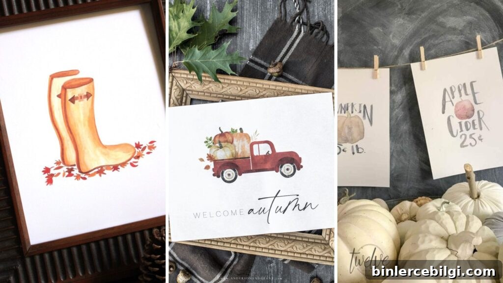 Boot, Trucks & Apple Cider Fall Printables
