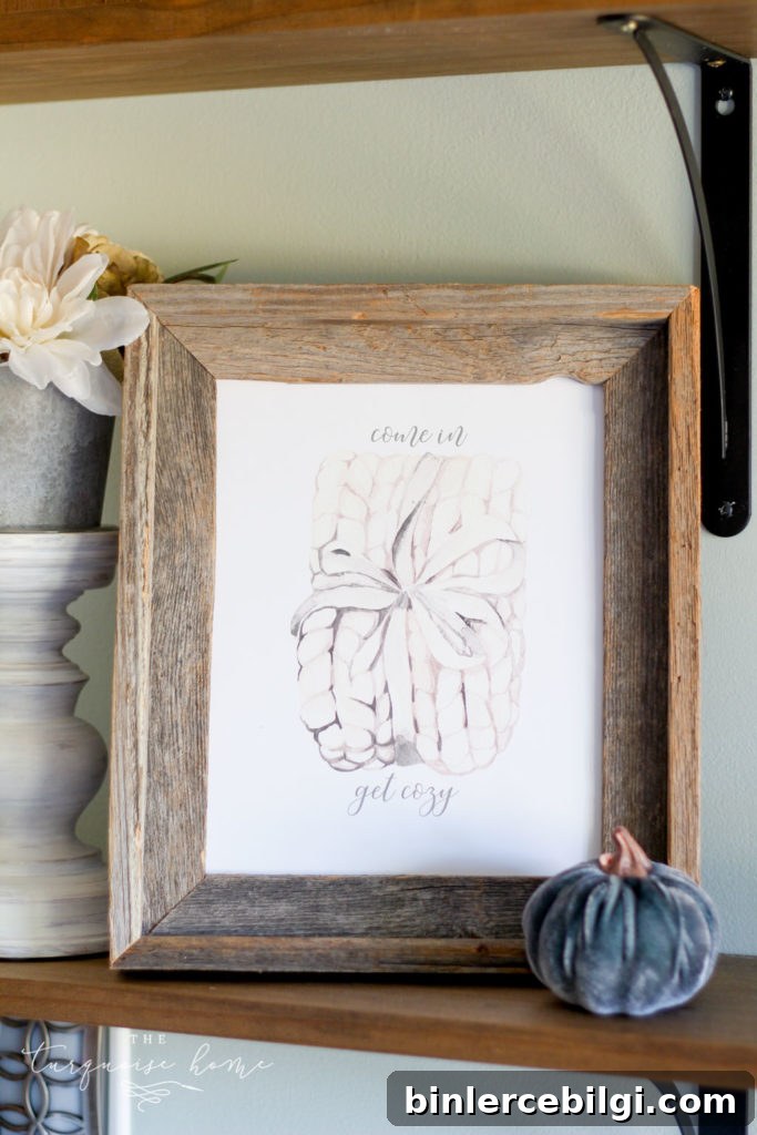 Come in Get Cozy Free Fall Printable Art