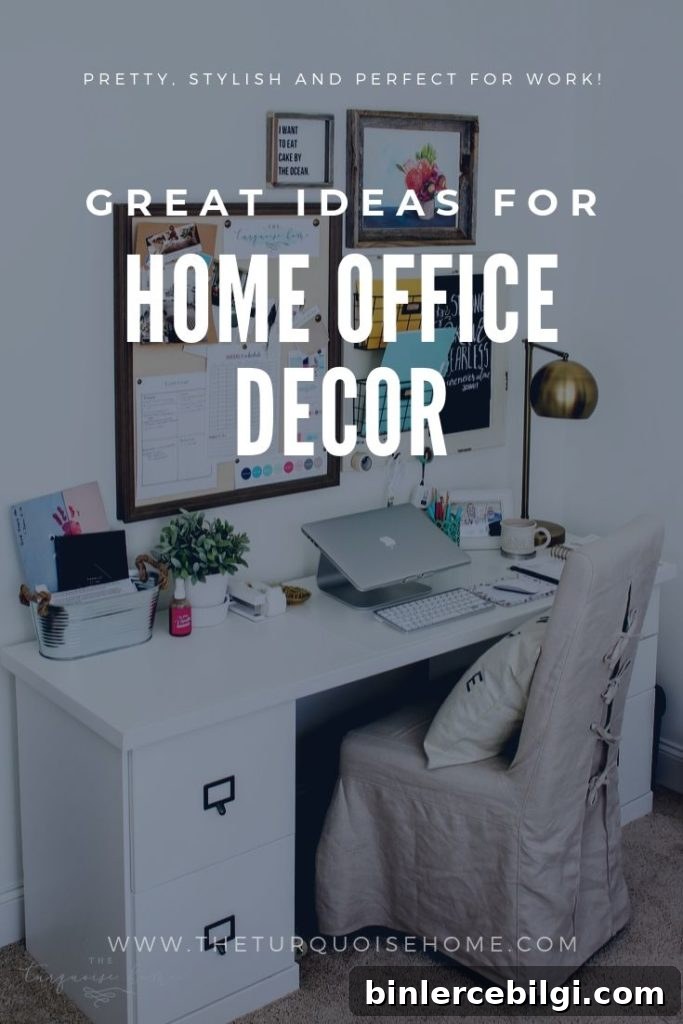 Home Office Decor Ideas - pretty, stylish and functional office decorating ideas!