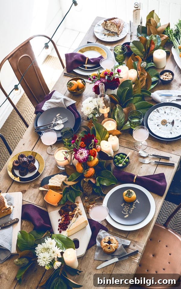 bright and festive fall table decor