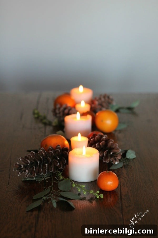 simple moody fall Thanksgiving table decor