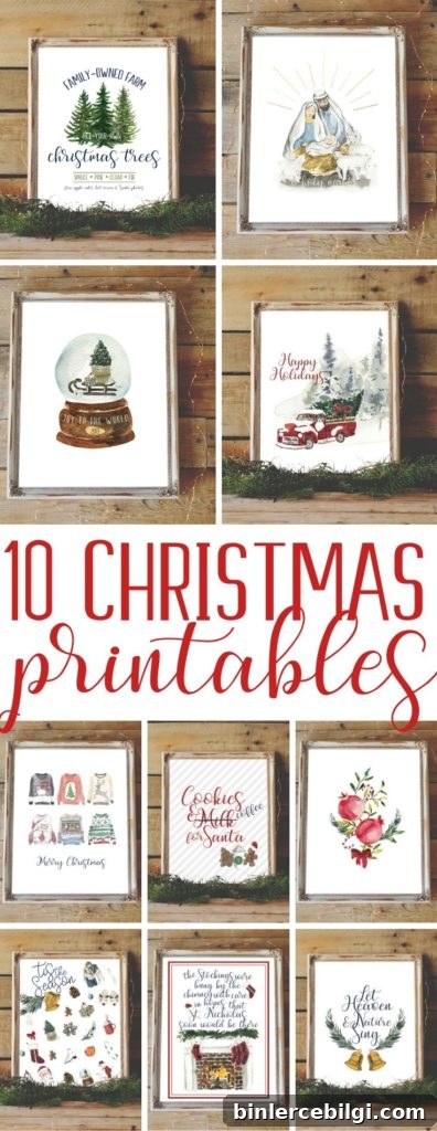 10 Beautiful Christmas Printables for Your Home!