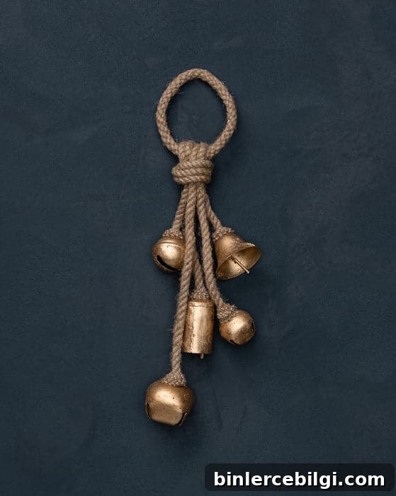 Golden Metal Bells Door Hanger