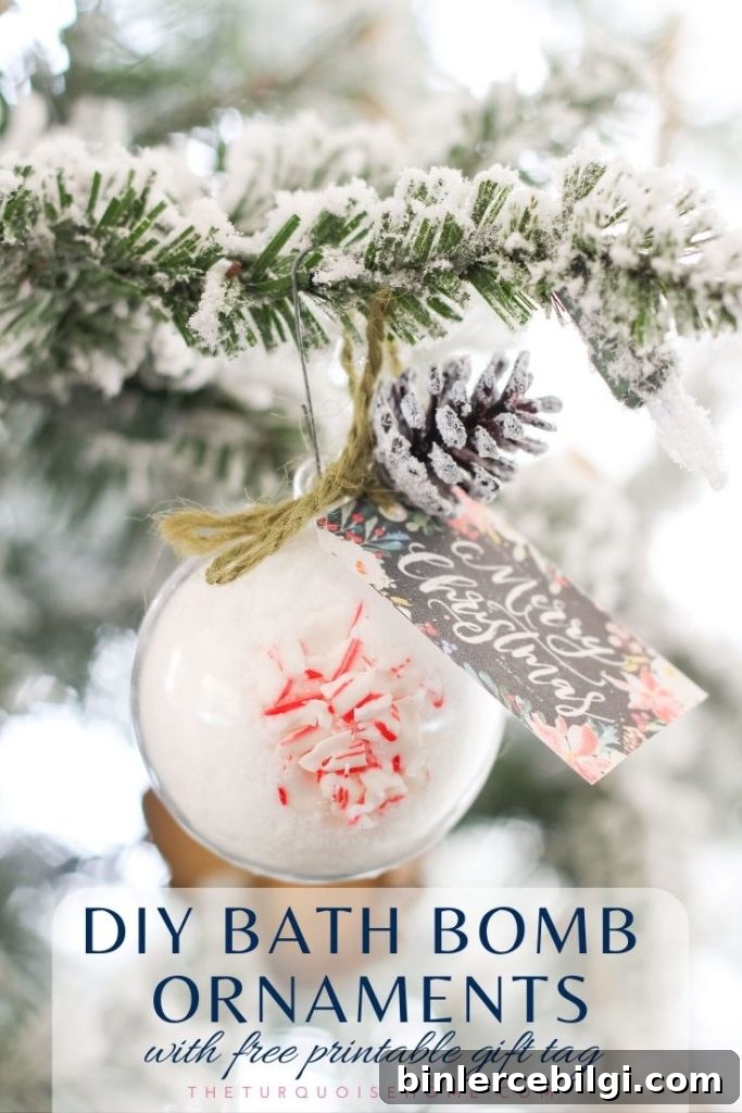 How to Make Bath Bombs with a Free Printable Gift Tag 10 DIY Bath Bomb Christmas Ornament with Free Printable Gift Tags