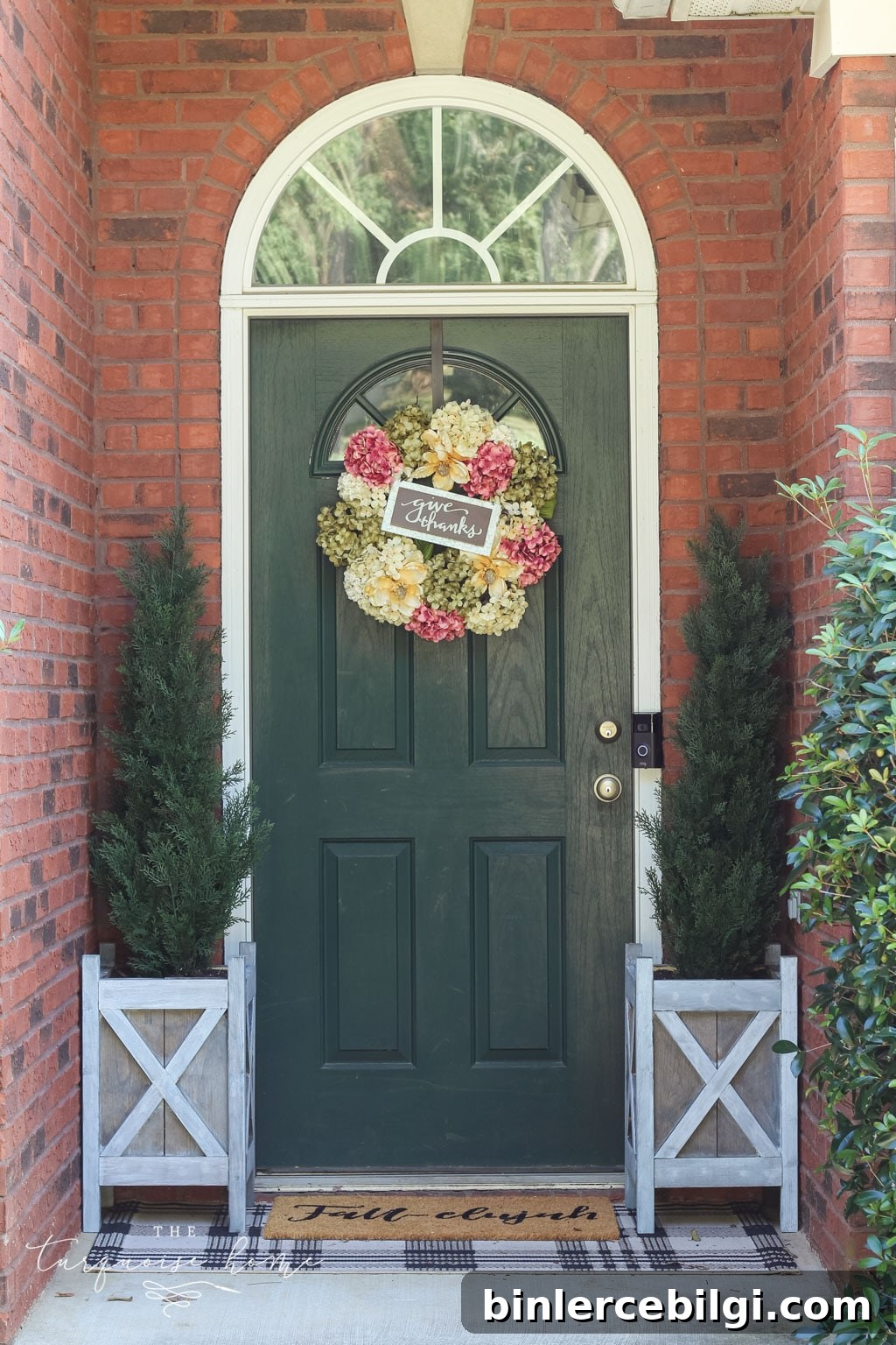New planters with faux potted plants!