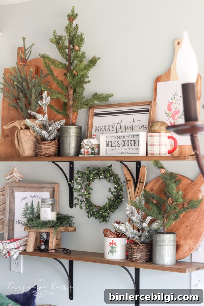 Farewell Christmas Home Tour: Inspiring Holiday Decor 12 Christmas Open Shelf Decor