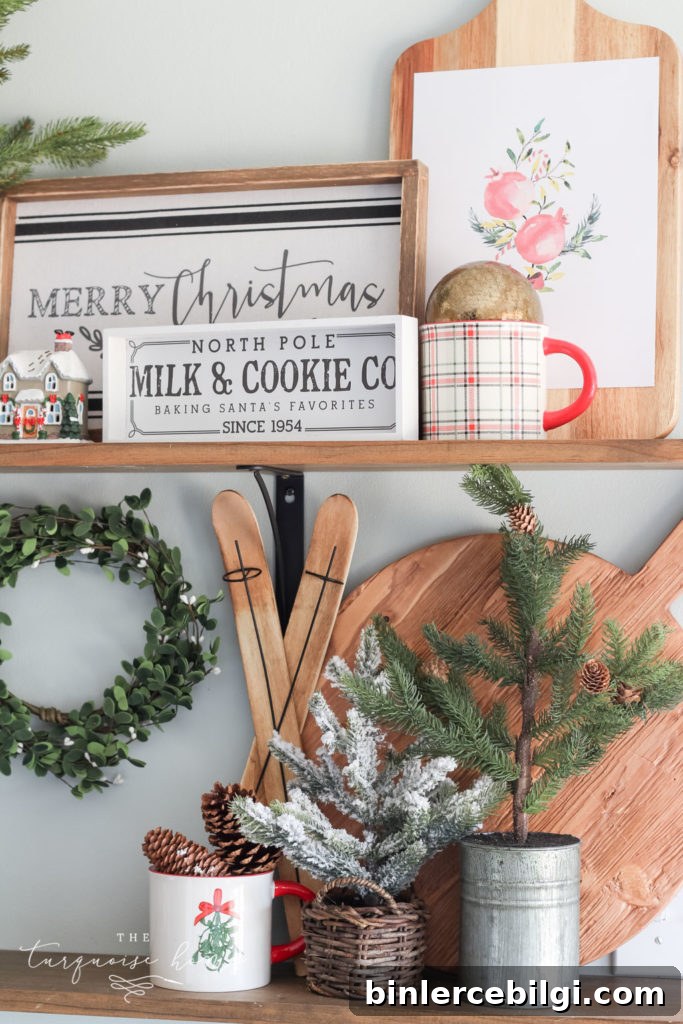 Farewell Christmas Home Tour: Inspiring Holiday Decor 15 Milk& Cookies for Santa sign