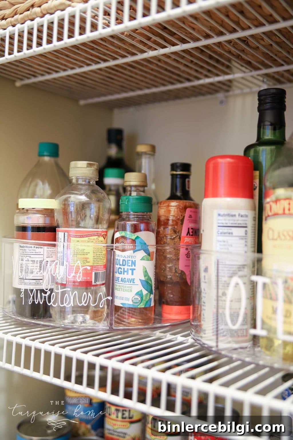 How to Organize a Pantry - use lazy susans for hard-to-reach corners and for round jars and containers that fall over easily