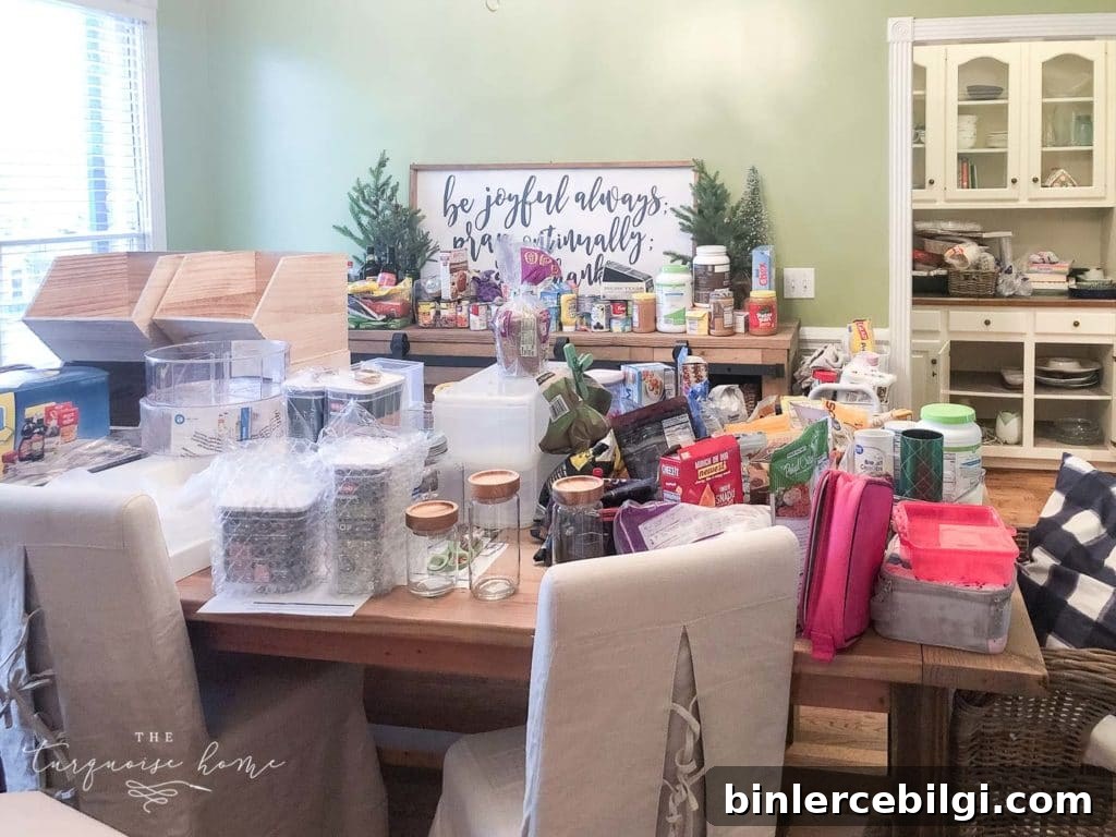 How to Organize a Pantry - remove everything from the pantry.