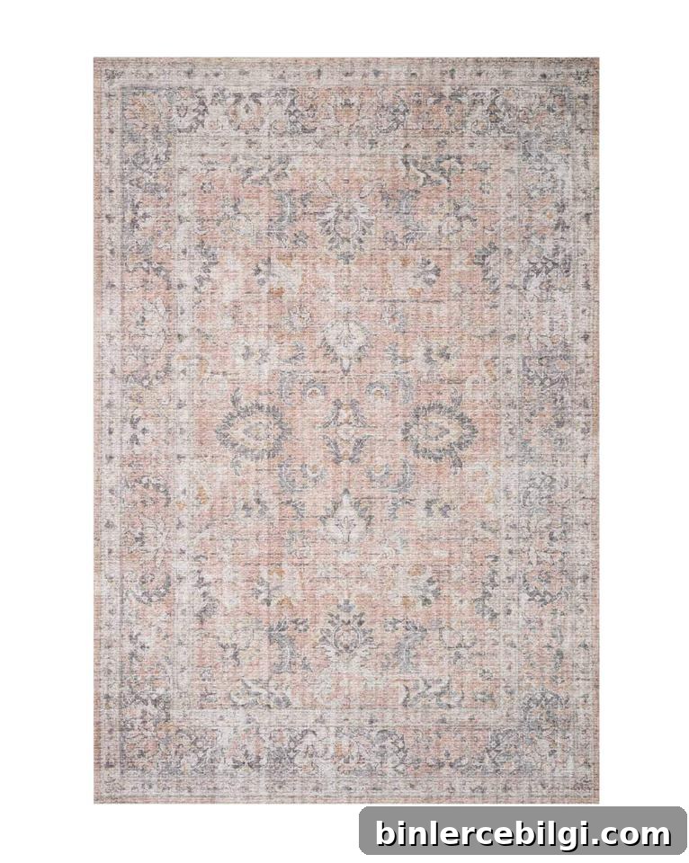 Naples Blush and Gray Patterned Rug