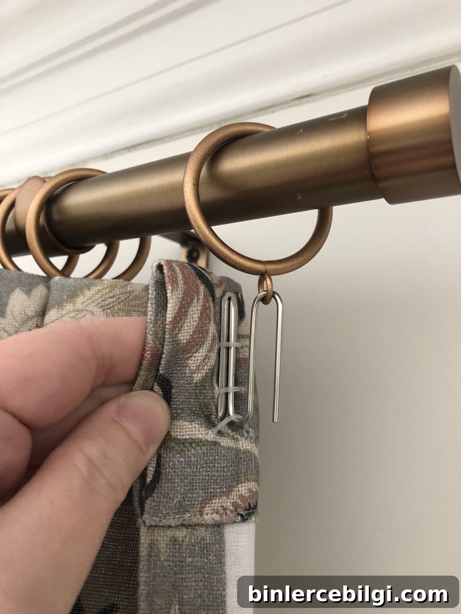 How to Style Floral Curtains for Your Office 6 drapery hooks and drapery rings