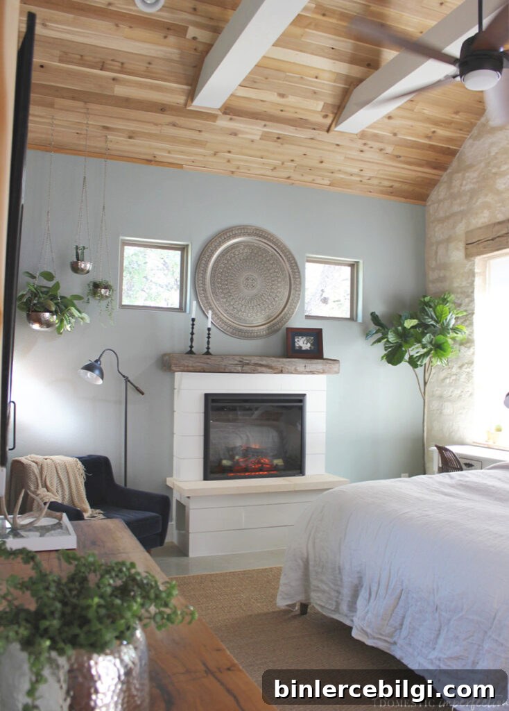 Rustic Faux Fireplace