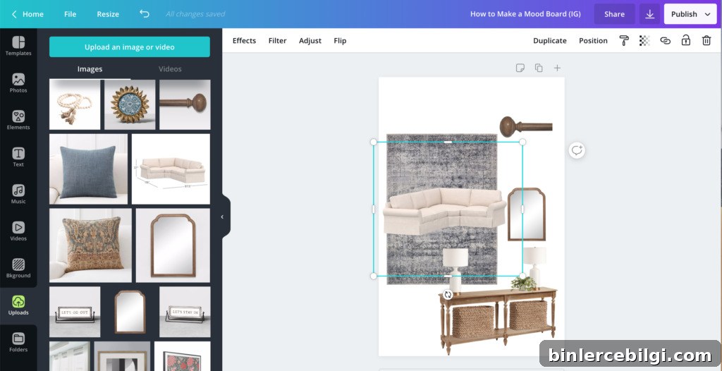 design mood board