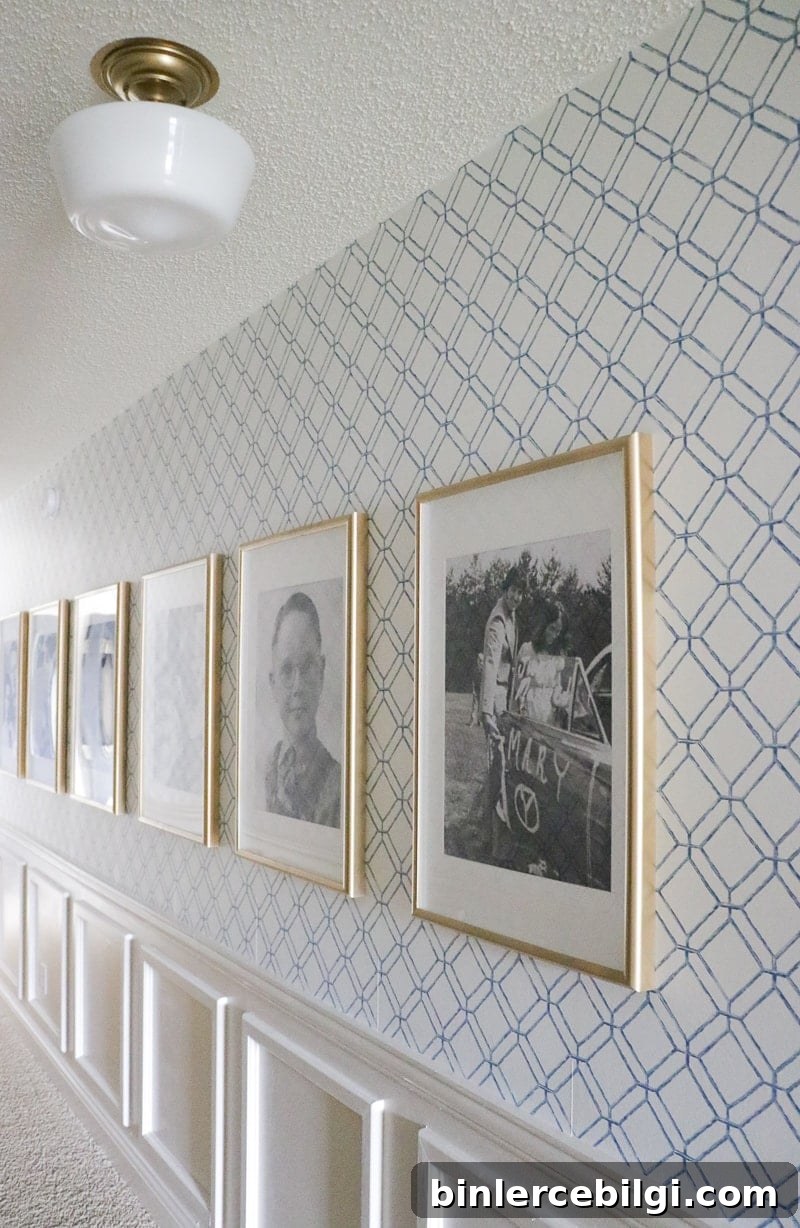 Hallway Makeover with Chair Rail and Panel Molding