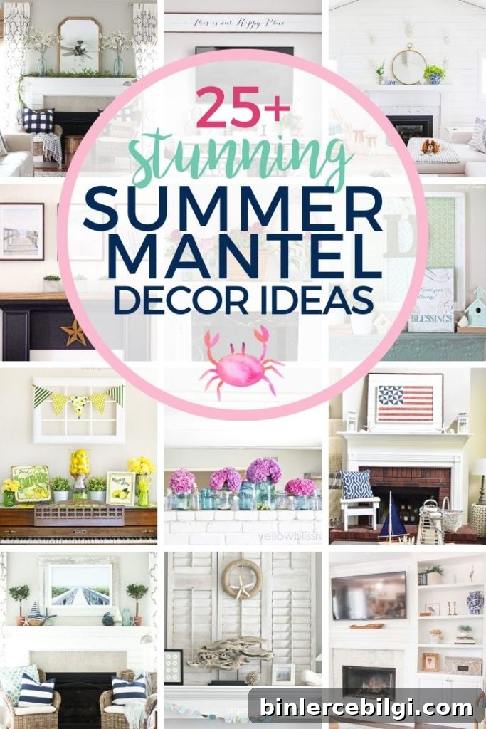 Summer Mantel Decor Ideas