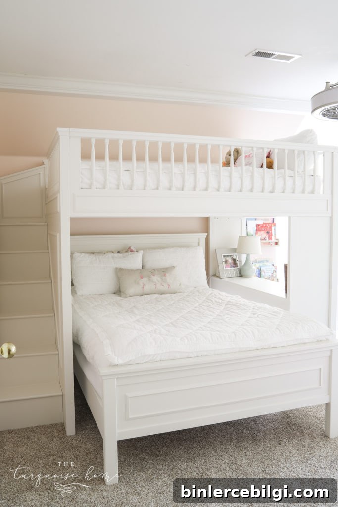 Loft Bed with Full Set of Stairs