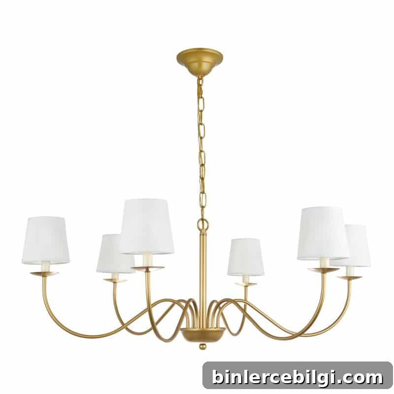 Traditional Brass Kitchen Chandelier
