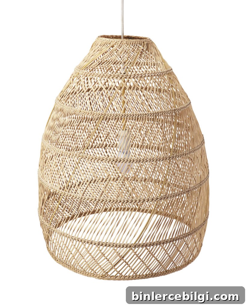 Pendant Light with Woven Shade