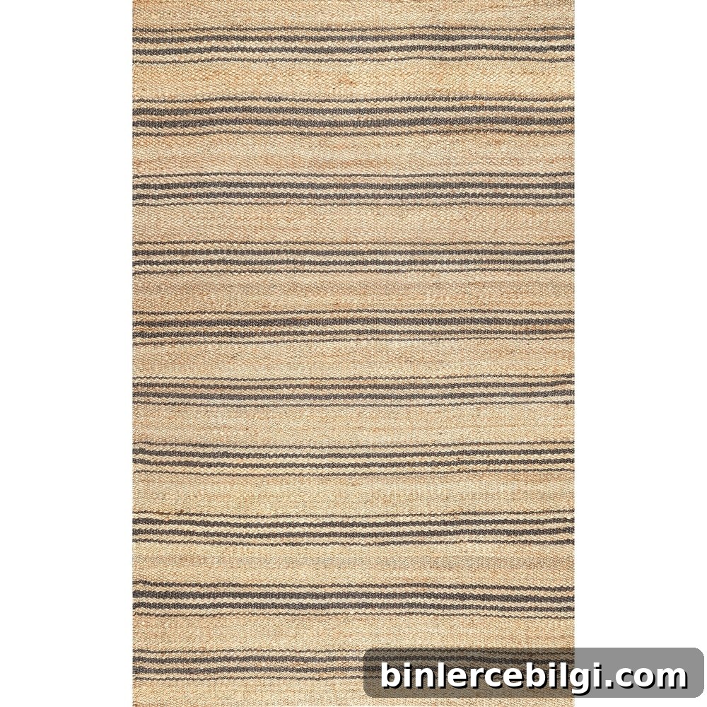 Jute striped rug