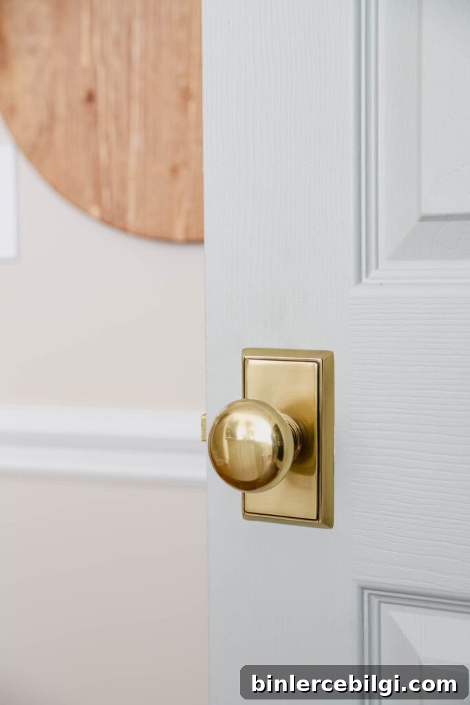 Brass Door Knob in Kitchen
