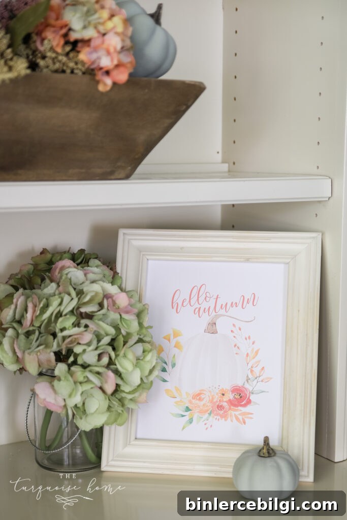 Hello Autumn Pumpkin Free Fall Printable