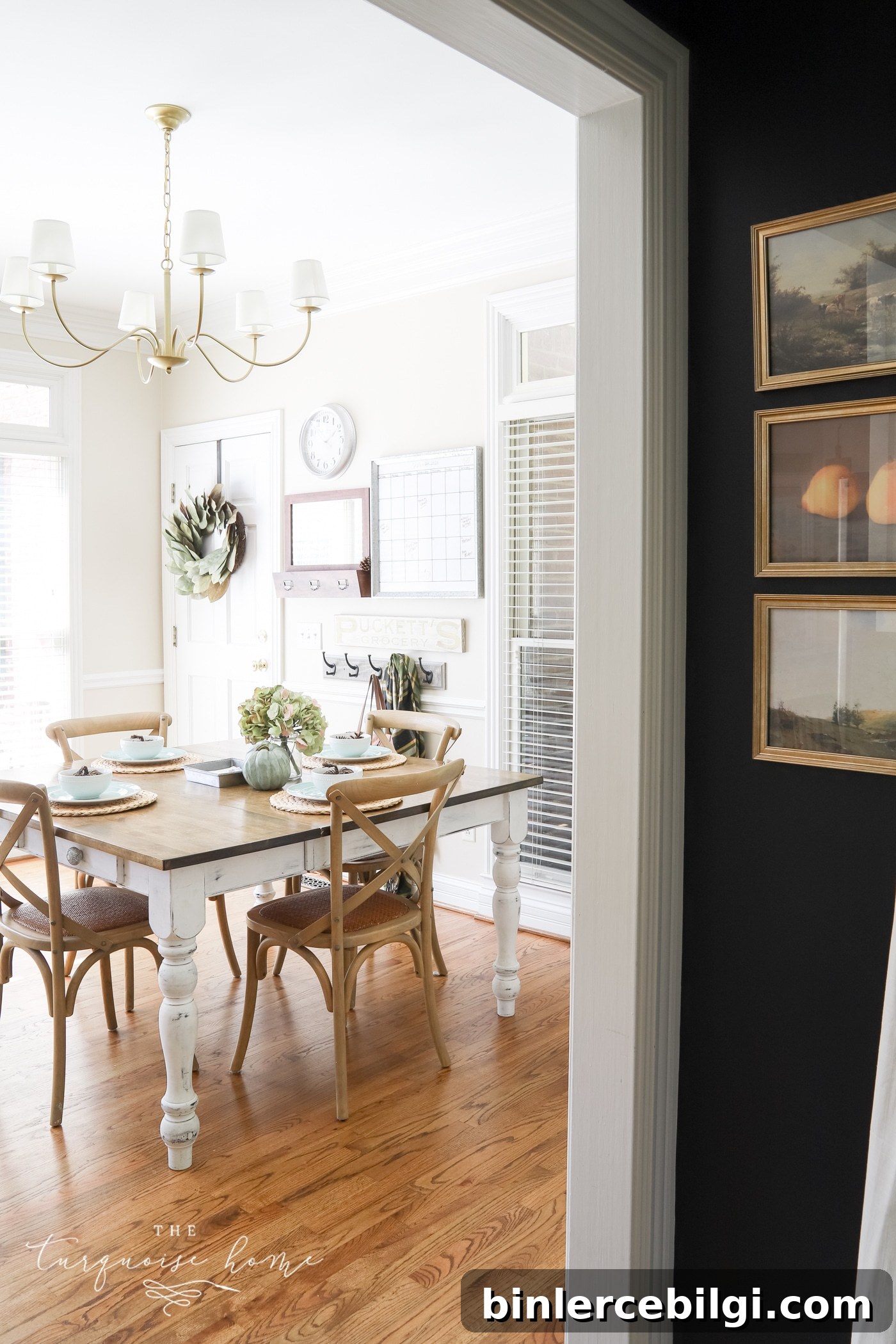Fall Kitchen from the Living Room