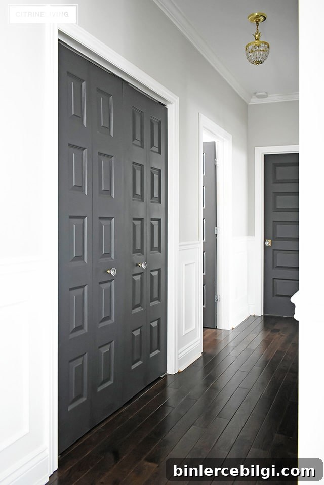 Interior Door Paint Color Ideas to Transform Your Home 3 Interior Doors painted Cracked Pepper by Behr
