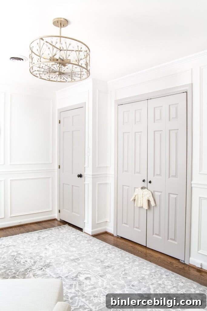 Interior Door Paint Color Ideas to Transform Your Home 4 Gray Doors in a nursery reveal
