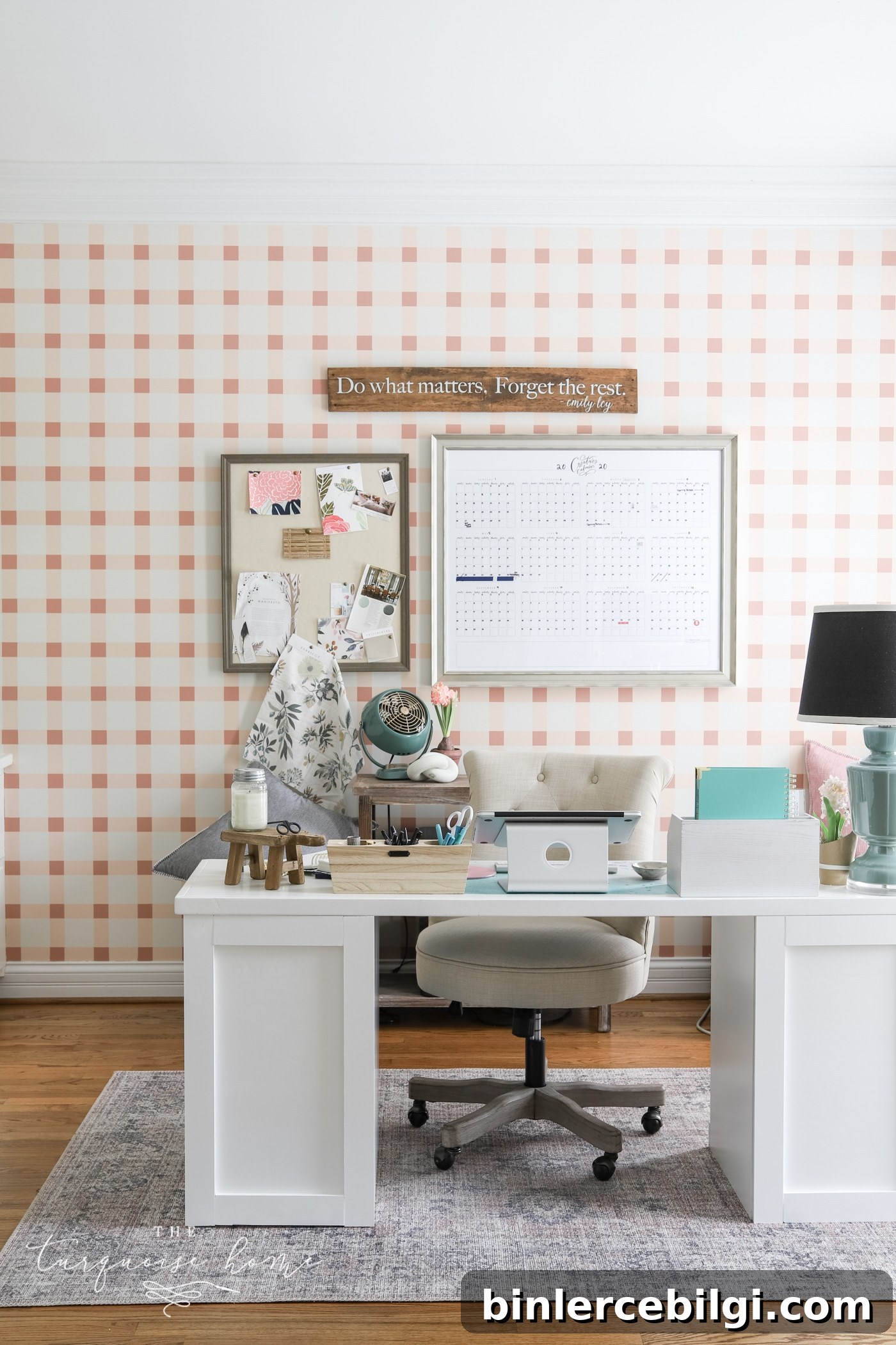 Blush and Brass Home Office 