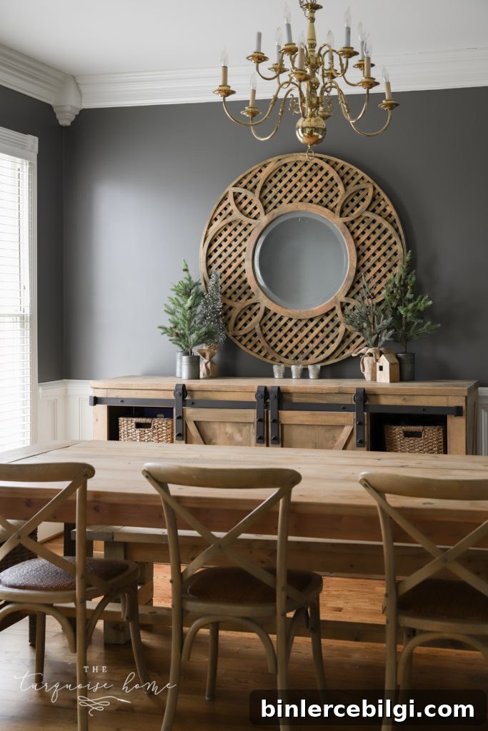 Kendall Charcoal Walls in the Dining Room