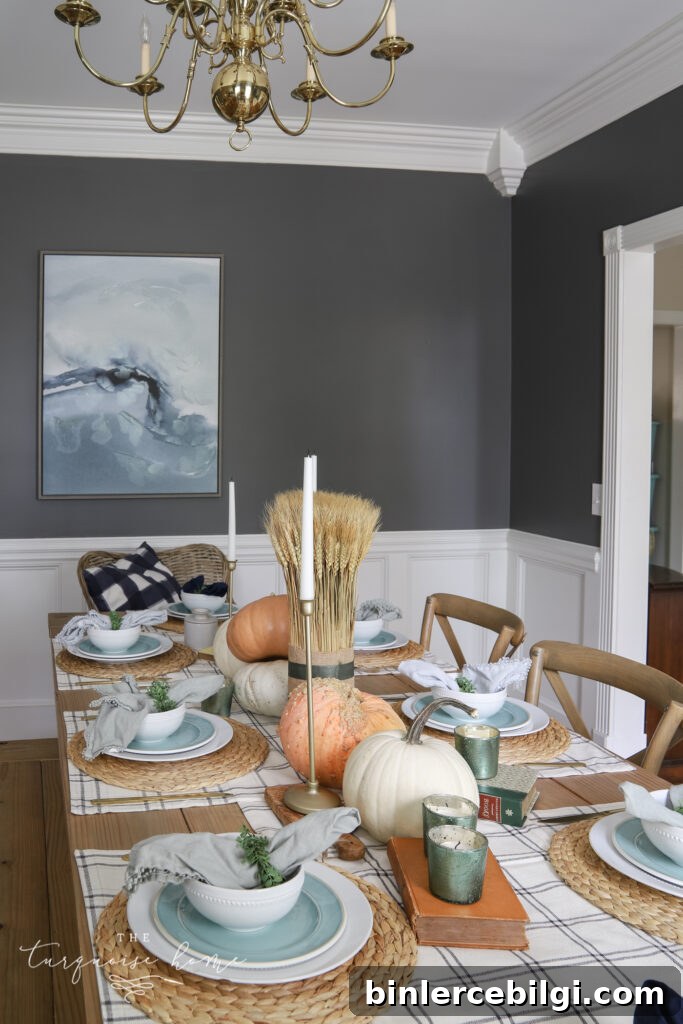 cozy fall dining room decor