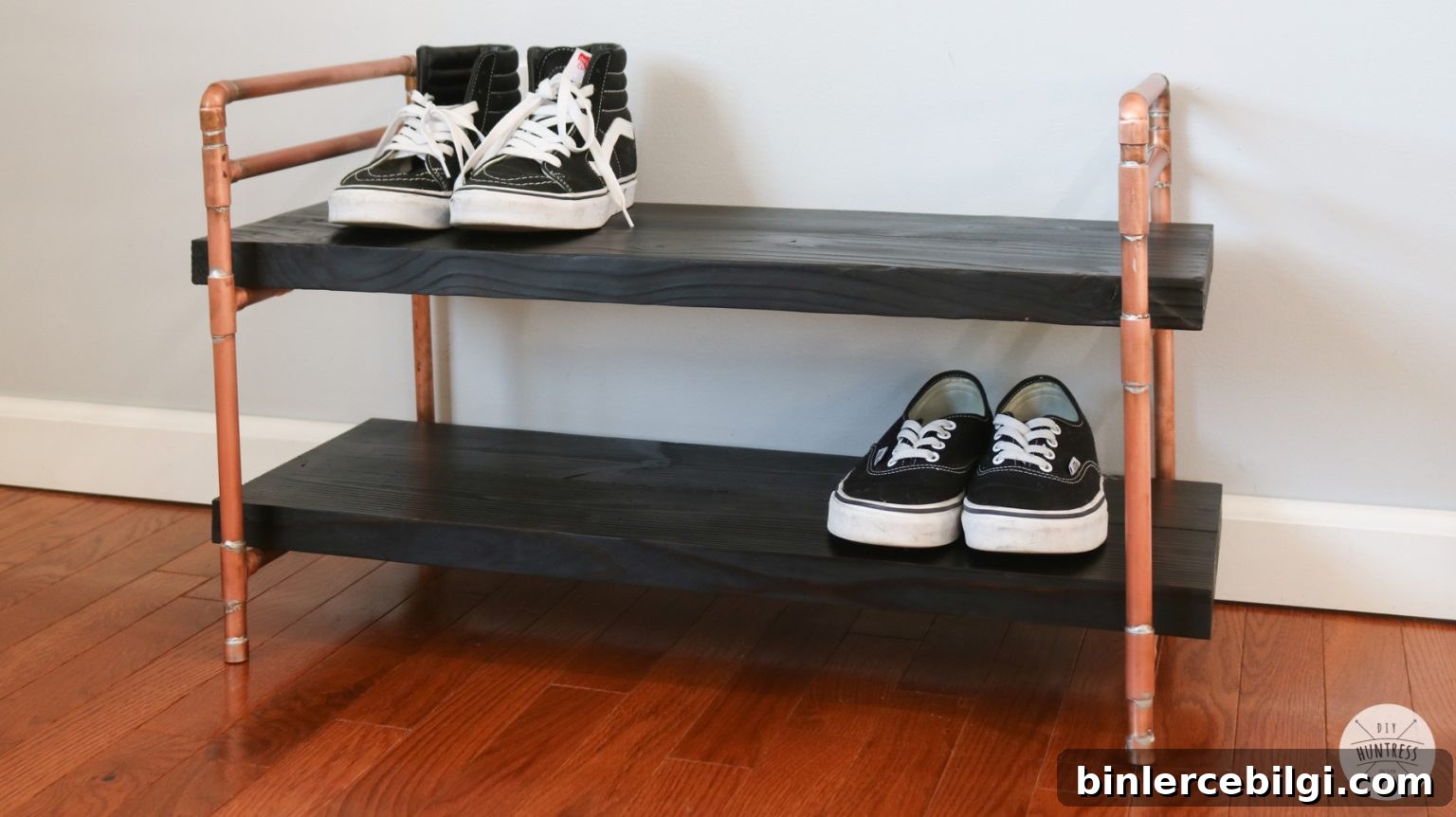 15 Clever Entryway Storage Ideas for Small Spaces 6 DIY copper pipe shoe rack