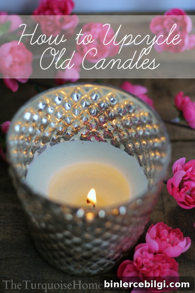 Upcycle Old Candles {find out all the details at TheTurquoiseHome.com}