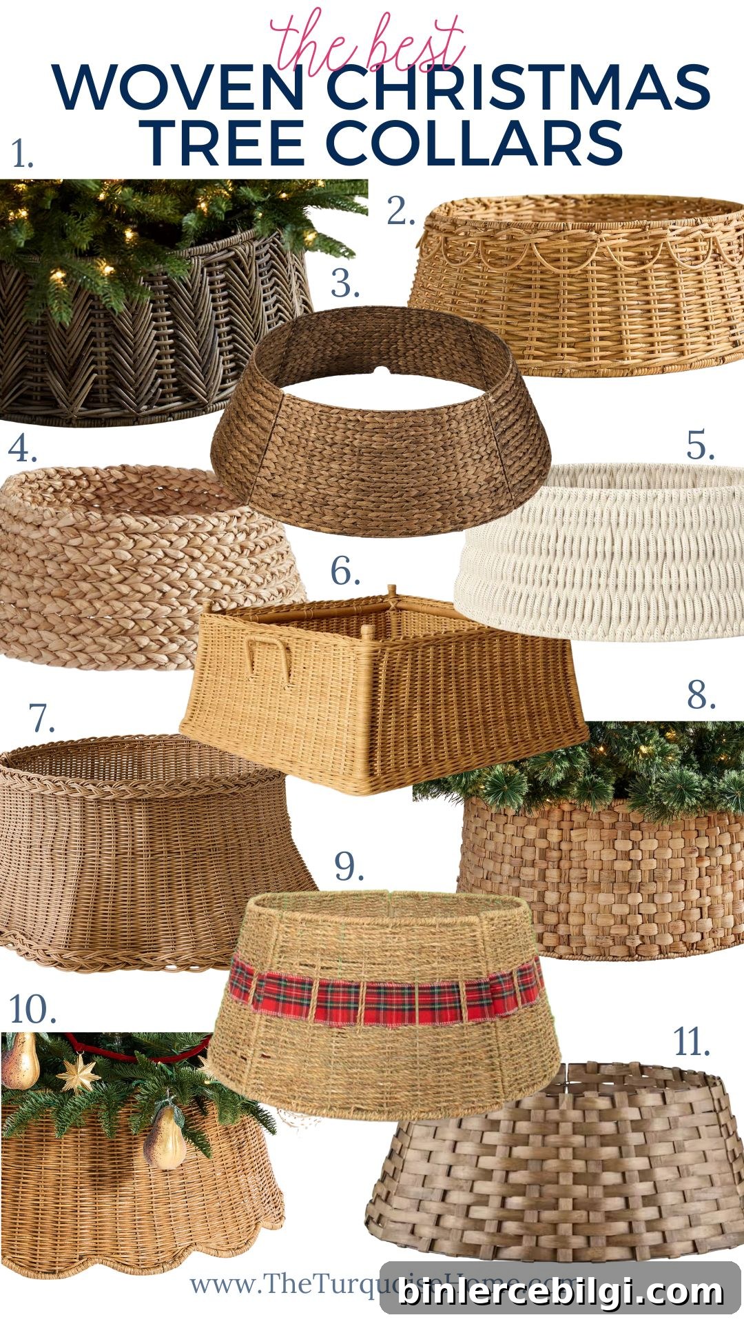 best woven christmas tree collars