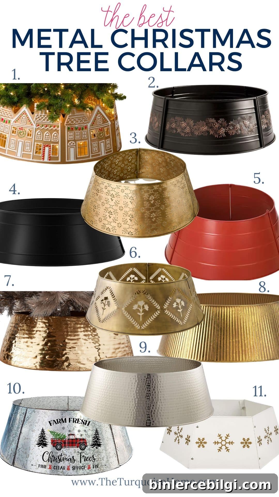 best metal Christmas tree collars