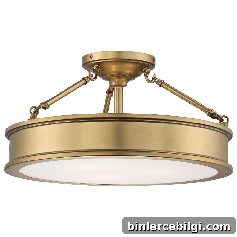 Harbour Point 3 Light Semi-Flush Mount